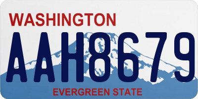 WA license plate AAH8679
