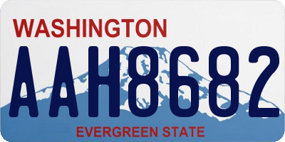 WA license plate AAH8682