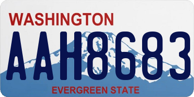 WA license plate AAH8683