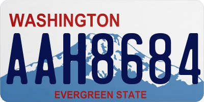 WA license plate AAH8684