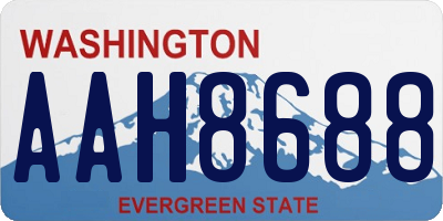 WA license plate AAH8688