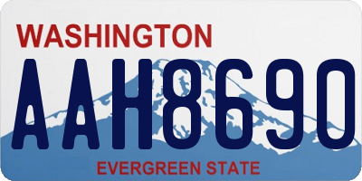 WA license plate AAH8690