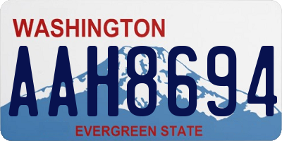 WA license plate AAH8694