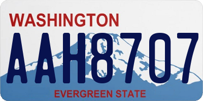 WA license plate AAH8707