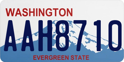 WA license plate AAH8710