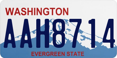 WA license plate AAH8714