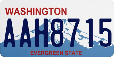 WA license plate AAH8715