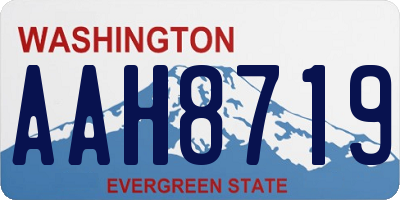 WA license plate AAH8719