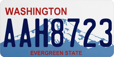 WA license plate AAH8723