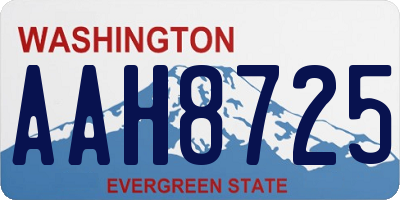 WA license plate AAH8725