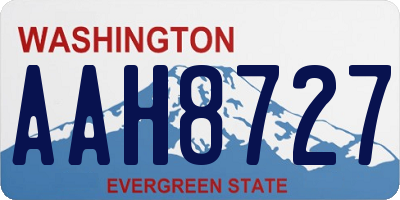 WA license plate AAH8727