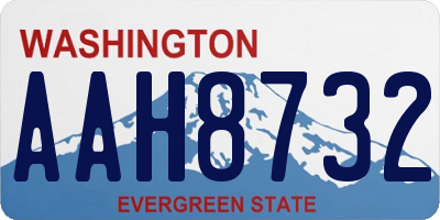 WA license plate AAH8732