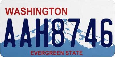 WA license plate AAH8746