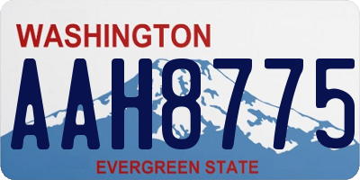 WA license plate AAH8775