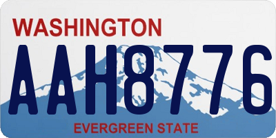 WA license plate AAH8776