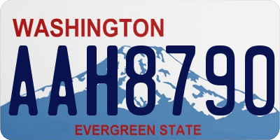WA license plate AAH8790