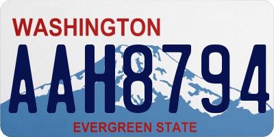 WA license plate AAH8794