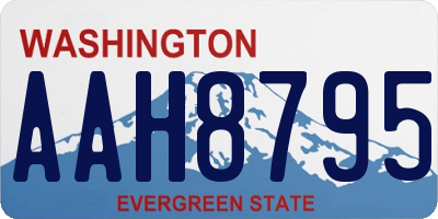 WA license plate AAH8795