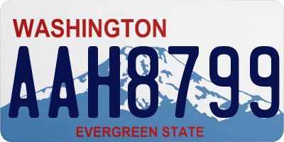 WA license plate AAH8799
