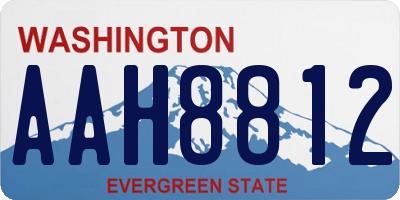WA license plate AAH8812