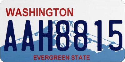 WA license plate AAH8815