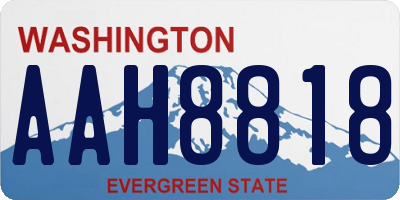 WA license plate AAH8818