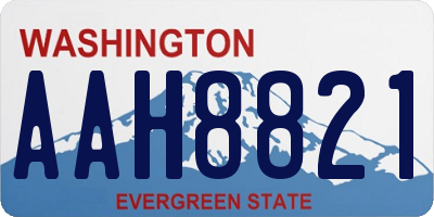 WA license plate AAH8821