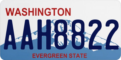 WA license plate AAH8822