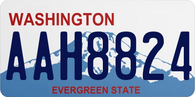 WA license plate AAH8824
