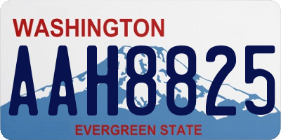 WA license plate AAH8825