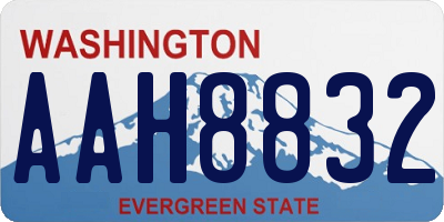 WA license plate AAH8832