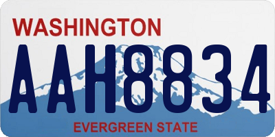 WA license plate AAH8834