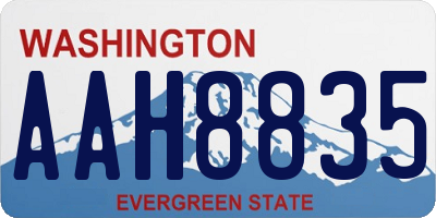 WA license plate AAH8835