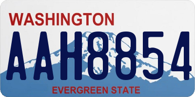 WA license plate AAH8854