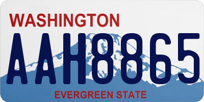 WA license plate AAH8865