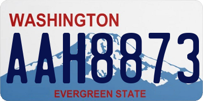 WA license plate AAH8873
