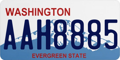WA license plate AAH8885