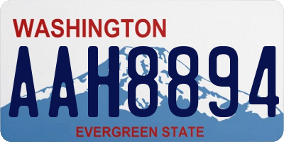 WA license plate AAH8894