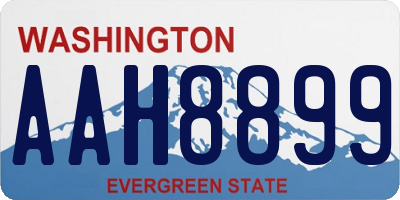 WA license plate AAH8899