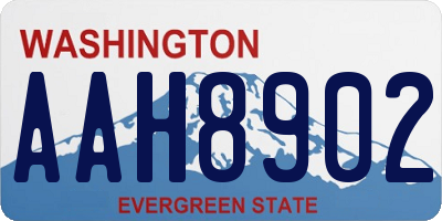 WA license plate AAH8902