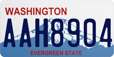 WA license plate AAH8904