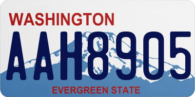 WA license plate AAH8905