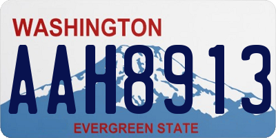 WA license plate AAH8913