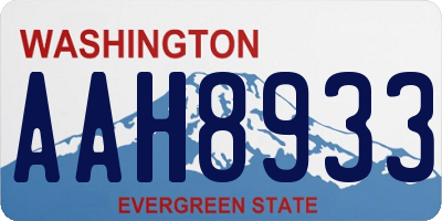 WA license plate AAH8933