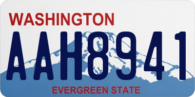 WA license plate AAH8941