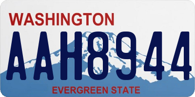 WA license plate AAH8944