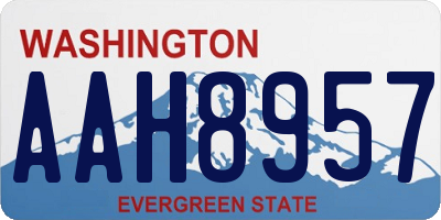 WA license plate AAH8957