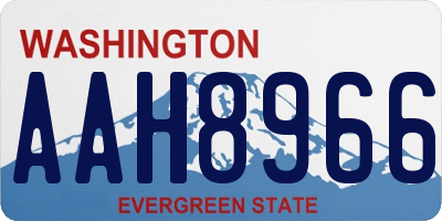 WA license plate AAH8966
