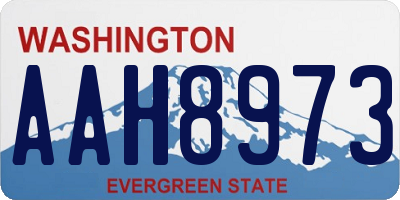 WA license plate AAH8973