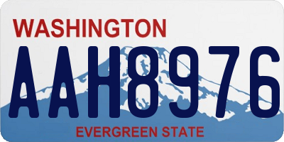 WA license plate AAH8976